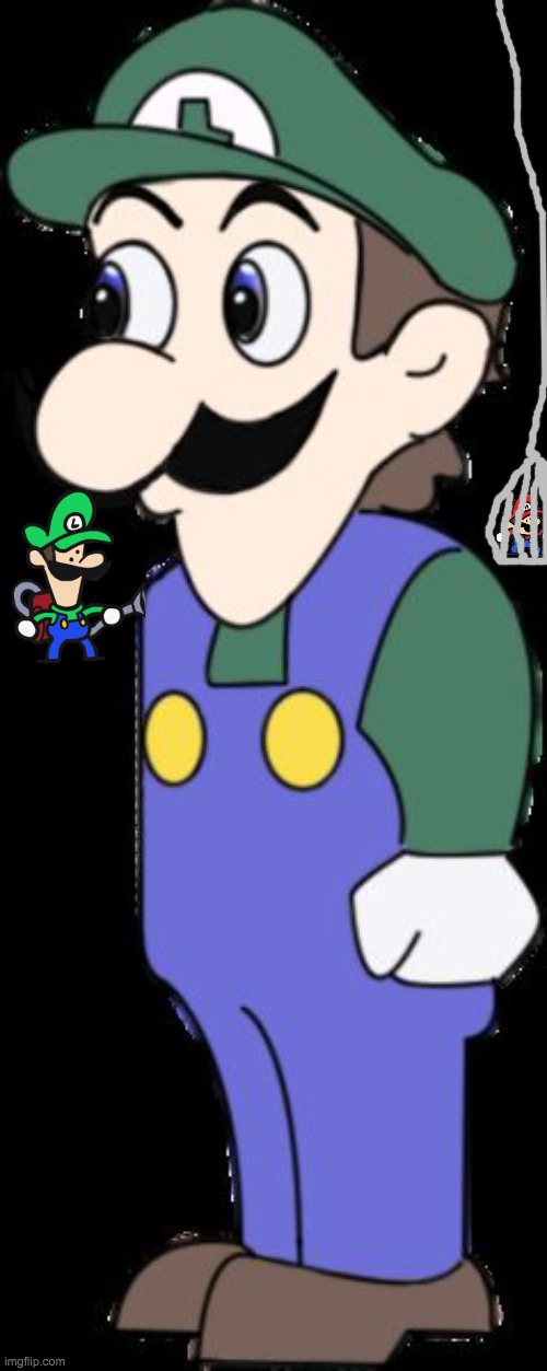 luigi attempts to stop weegee, a luigi rip-off, and tries to save mario.mp3 | image tagged in weegee | made w/ Imgflip meme maker