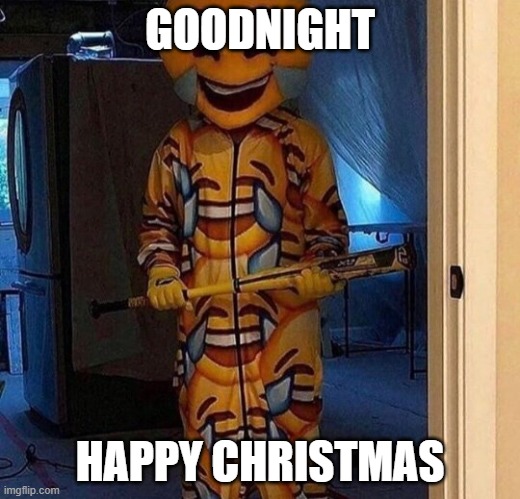 laugh | GOODNIGHT; HAPPY CHRISTMAS | image tagged in laugh | made w/ Imgflip meme maker