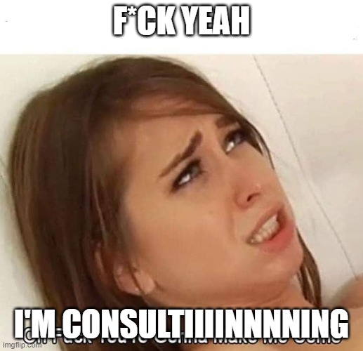 Porn Meme | F*CK YEAH; I'M CONSULTIIIINNNNING | image tagged in porn meme | made w/ Imgflip meme maker