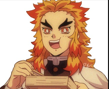 High Quality Rengoku Eating Blank Meme Template