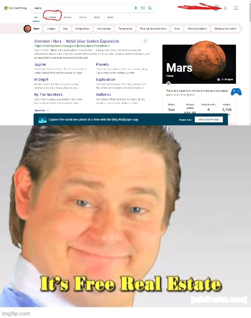 I just did this for research and........ | image tagged in it's free real estate | made w/ Imgflip meme maker