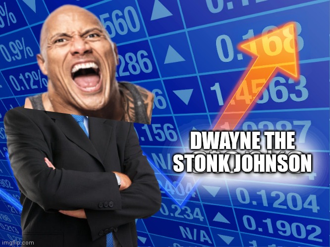 stonks | DWAYNE THE STONK JOHNSON | image tagged in stonks | made w/ Imgflip meme maker