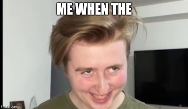 THE FACE | ME WHEN THE | image tagged in the face | made w/ Imgflip meme maker