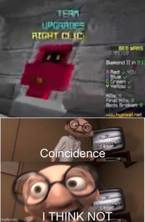 squidgame in minecraft | image tagged in coincidence i think not | made w/ Imgflip meme maker