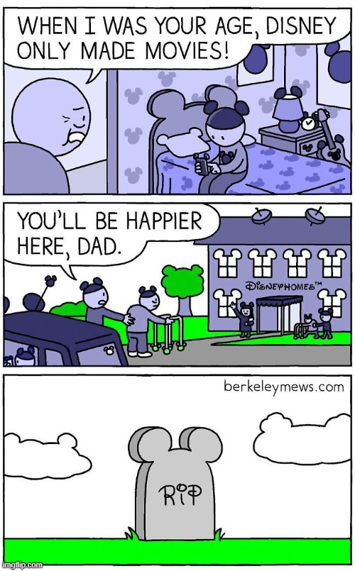 r.i.p | image tagged in dark humor,disney,comics | made w/ Imgflip meme maker