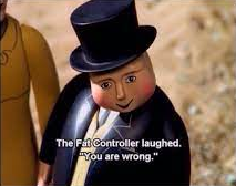 High Quality The fat controller laughed Blank Meme Template
