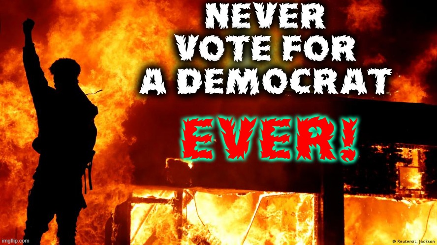 Mostly Peaceful Looting, Riots, Destruction and Murders | NEVER VOTE FOR A DEMOCRAT; EVER! | image tagged in vince vance,never,vote,democrat,again,memes | made w/ Imgflip meme maker