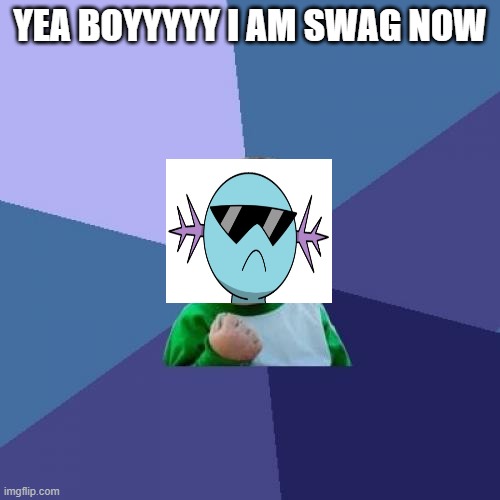 yeaaa boyyy i am swag now | YEA BOYYYYY I AM SWAG NOW | image tagged in memes,success kid | made w/ Imgflip meme maker