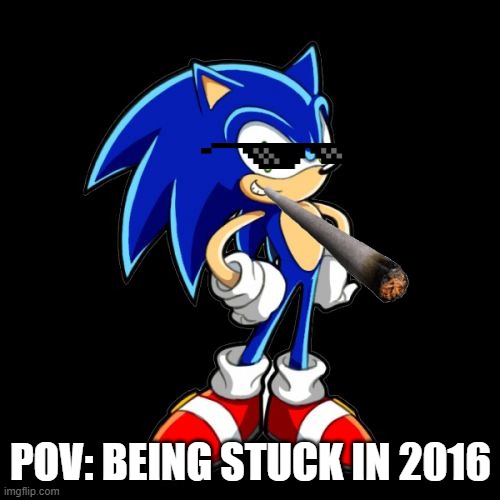 You're Too Slow Sonic | POV: BEING STUCK IN 2016 | image tagged in memes,you're too slow sonic | made w/ Imgflip meme maker