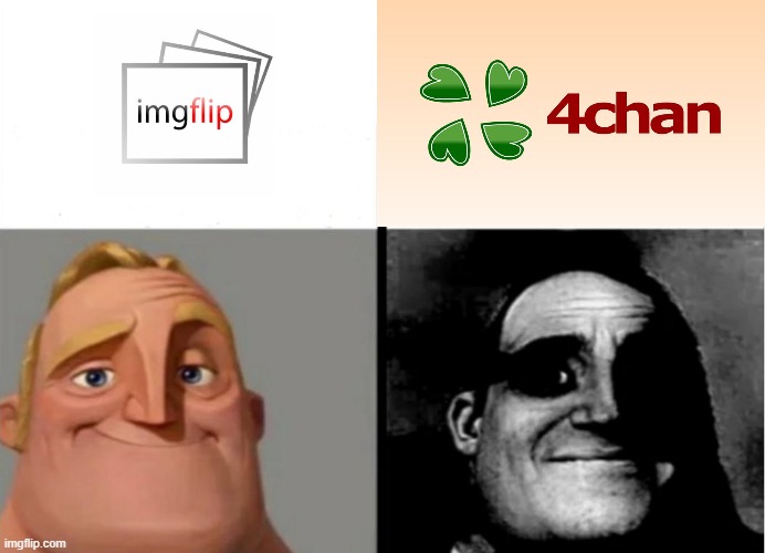 4chan and imgflip | image tagged in teacher's copy,imgflip,4chan | made w/ Imgflip meme maker