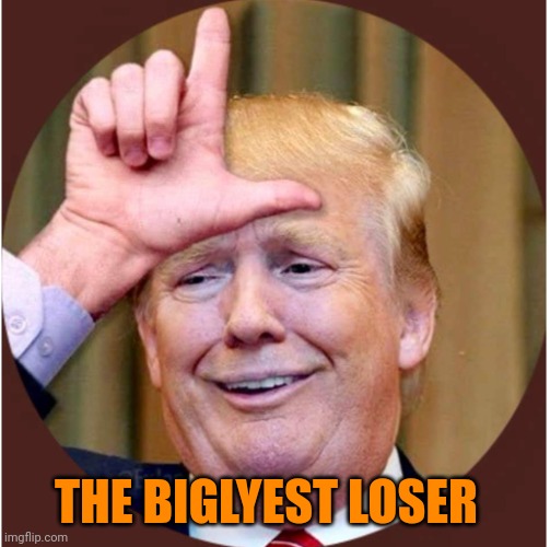 Trump loser | THE BIGLYEST LOSER | image tagged in trump loser | made w/ Imgflip meme maker