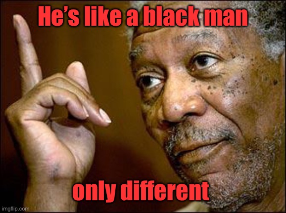 This Morgan Freeman | He’s like a black man only different | image tagged in this morgan freeman | made w/ Imgflip meme maker