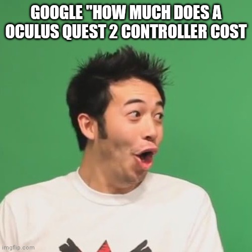 pogchamp | GOOGLE "HOW MUCH DOES A OCULUS QUEST 2 CONTROLLER COST | image tagged in pogchamp | made w/ Imgflip meme maker