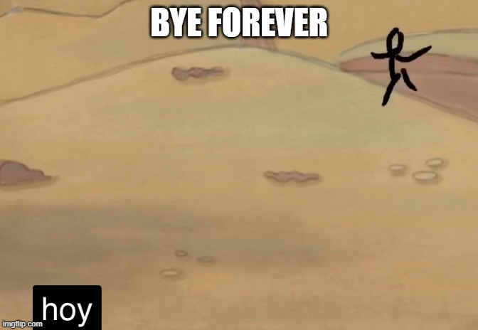 hoy | BYE FOREVER | image tagged in hoy | made w/ Imgflip meme maker