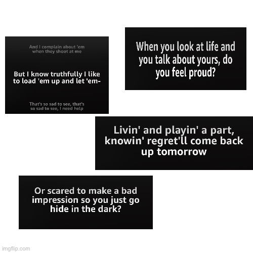 Depressed Lyrics | image tagged in memes,blank transparent square,nf,the search | made w/ Imgflip meme maker