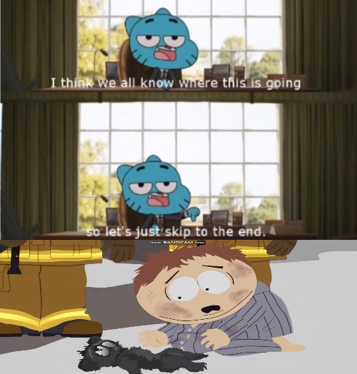 bruh | image tagged in cartman crying over something,gumball,i think we all know where this is going,south park | made w/ Imgflip meme maker