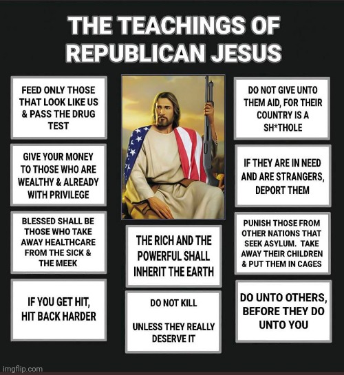 Republican Jesus teaching | image tagged in republican jesus teaching | made w/ Imgflip meme maker
