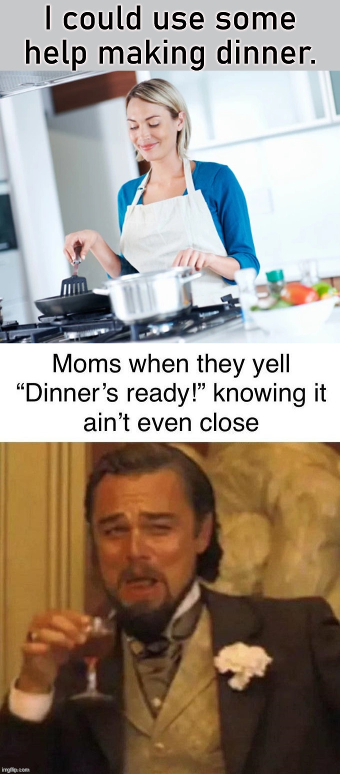 Thanks to all the mom's making us a great Thanksgiving dinner. |  I could use some help making dinner. | image tagged in dinner,mom,thanksgiving,thank you | made w/ Imgflip meme maker