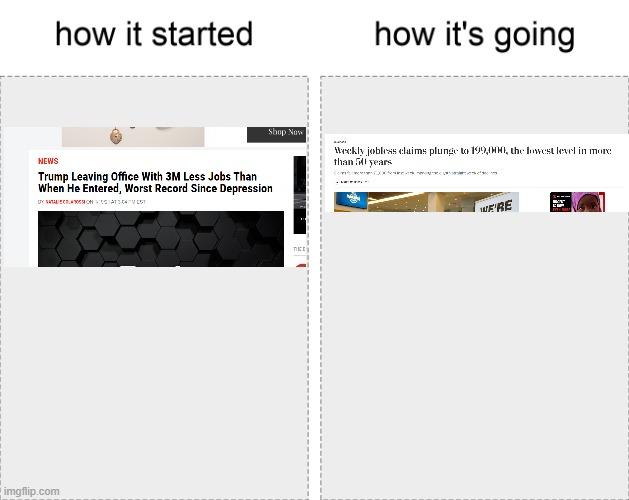 How it started vs how it's going | image tagged in how it started vs how it's going | made w/ Imgflip meme maker