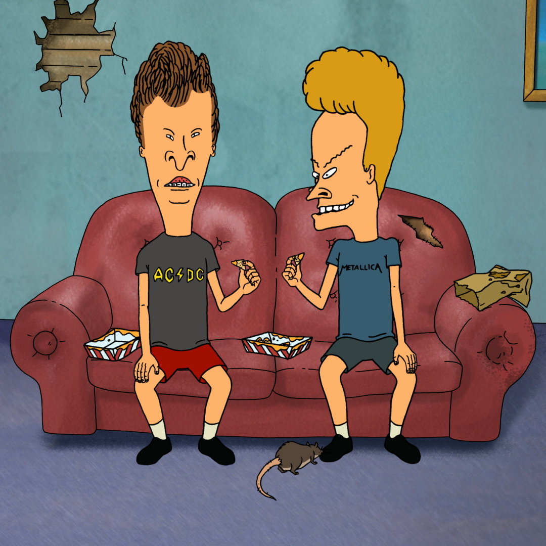 High Quality Beavis And Butthead full sofa Blank Meme Template