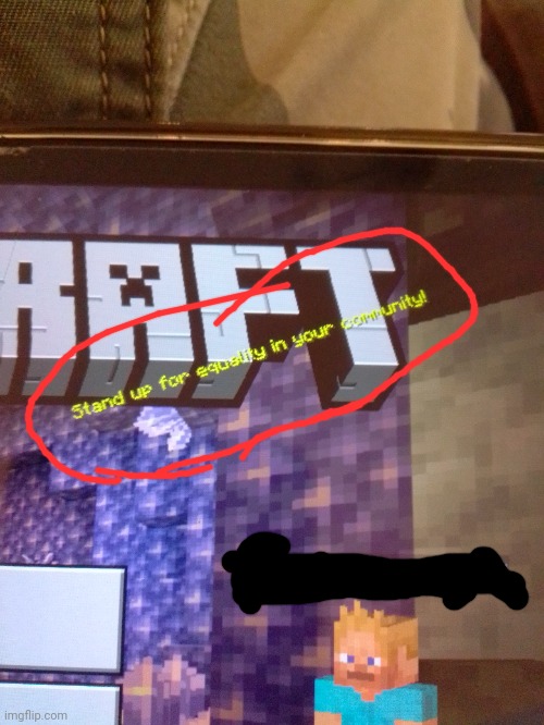 Me is happy | image tagged in minecraft,happy,stand up,equality | made w/ Imgflip meme maker