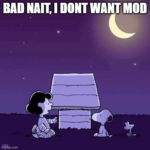 Good night  | BAD NAIT, I DONT WANT MOD | image tagged in good night | made w/ Imgflip meme maker