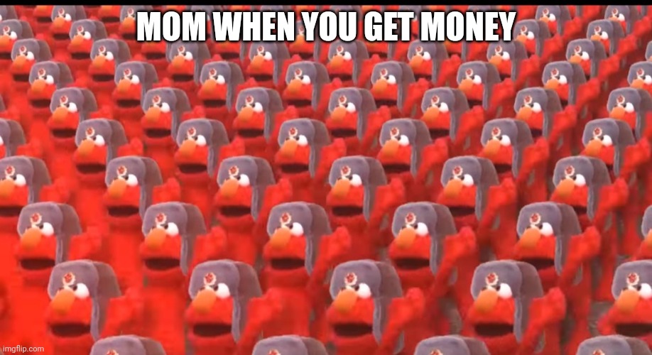 Yes | MOM WHEN YOU GET MONEY | image tagged in communist elmo | made w/ Imgflip meme maker