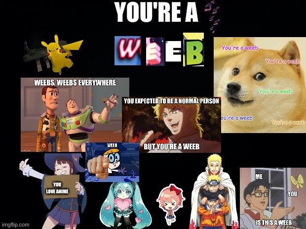 You're a weeb | image tagged in you're a weeb | made w/ Imgflip meme maker