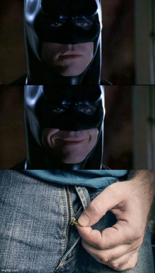 image tagged in memes,batman smiles,fly unzip | made w/ Imgflip meme maker