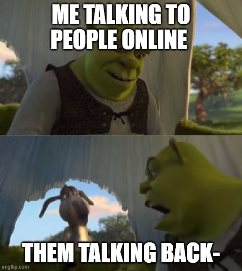 Could you not ___ for 5 MINUTES | ME TALKING TO PEOPLE ONLINE; THEM TALKING BACK- | image tagged in could you not ___ for 5 minutes | made w/ Imgflip meme maker