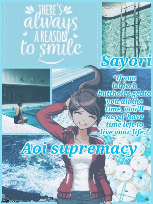 She's such a cinnamon roll sksjdnfosoqpsn- | Aoi supremacy | image tagged in aoi asahina temp | made w/ Imgflip meme maker