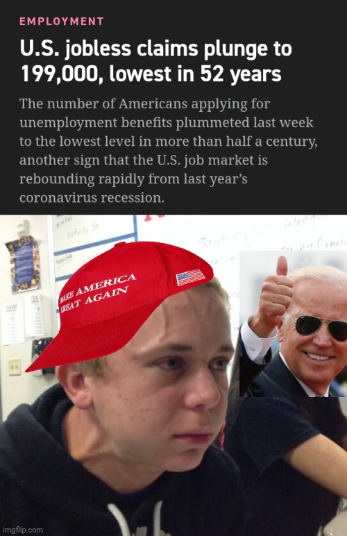 Communism works! | image tagged in maga vein guy,cool joe biden,ironic title,i don't want to win i want you to lose,jobs jobs jobs | made w/ Imgflip meme maker