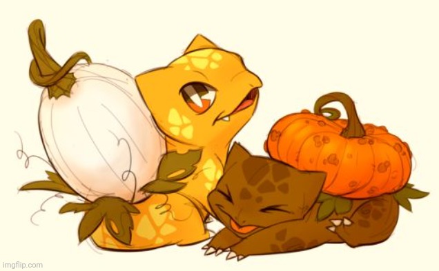 Omfg Fall themed Bulbasaur------ | made w/ Imgflip meme maker