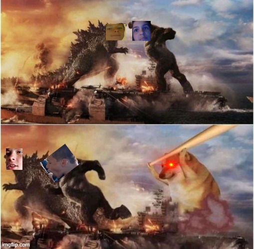 youtubers | image tagged in kong godzilla doge | made w/ Imgflip meme maker