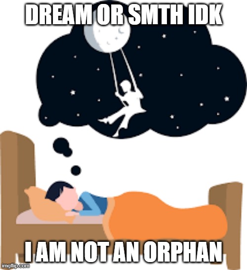 Dream on | DREAM OR SMTH IDK; I AM NOT AN ORPHAN | made w/ Imgflip meme maker