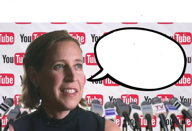 High Quality Susan Wojcicki announcing stupid stuff Blank Meme Template