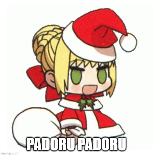 Padoru | PADORU PADORU | image tagged in padoru | made w/ Imgflip meme maker