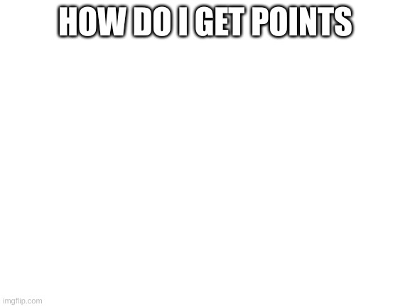 Blank White Template | HOW DO I GET POINTS | image tagged in blank white template | made w/ Imgflip meme maker