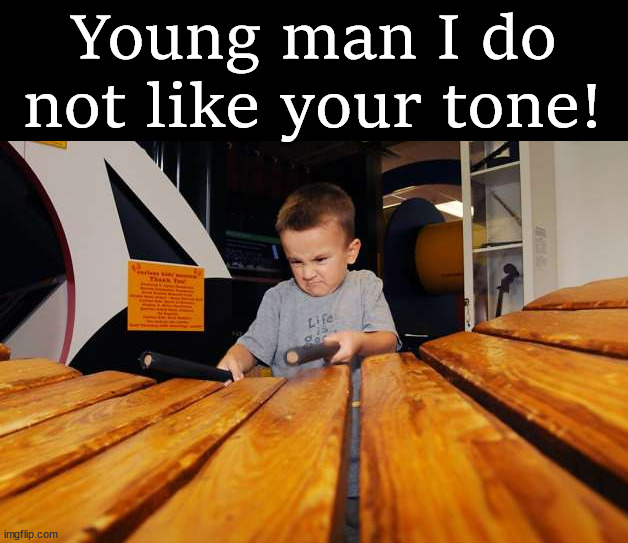 Young man I do not like your tone! | image tagged in eyeroll | made w/ Imgflip meme maker