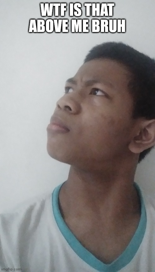 WTF IS THAT ABOVE ME BRUH | made w/ Imgflip meme maker