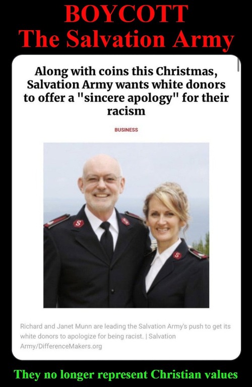 CANCEL The Salvation Army! | image tagged in wokeism,cancel culture,cancel the salvation army,boycott,hypocrites | made w/ Imgflip meme maker