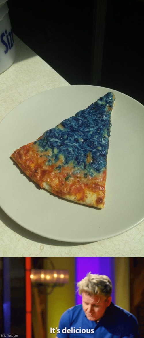 Blue pizza.(better then fried banana bubblegum pizza) | image tagged in blue pizza,meme | made w/ Imgflip meme maker