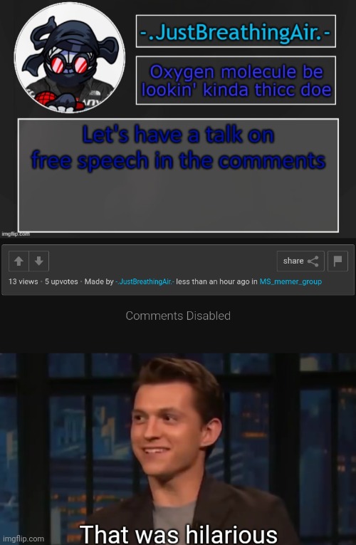 image tagged in that was hilarious | made w/ Imgflip meme maker
