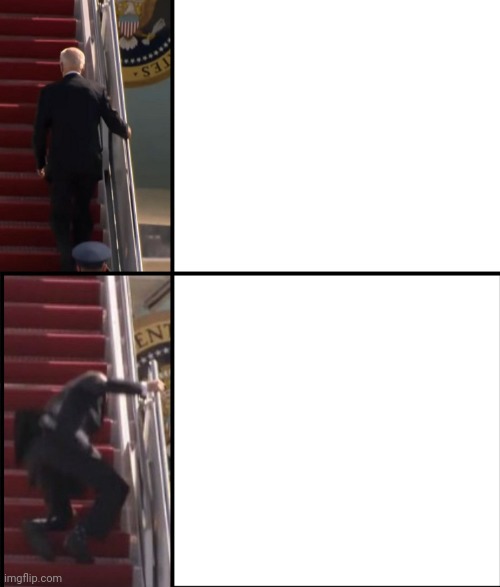 Joe Biden Falls down the stairs | image tagged in joe biden falls down the stairs | made w/ Imgflip meme maker