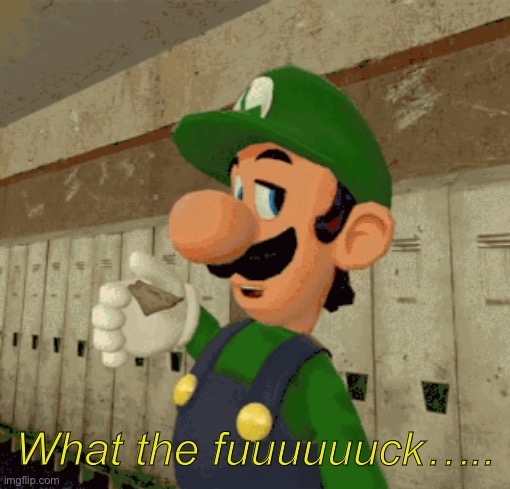Luigi WTF Blank Meme Template