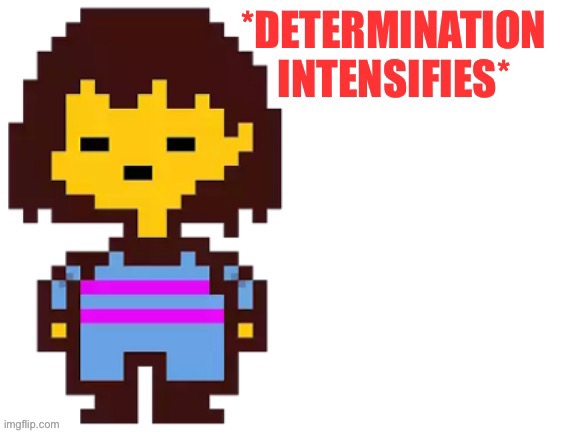 New template by ME! | image tagged in determination intensifies,undertale,frisk,determination | made w/ Imgflip meme maker