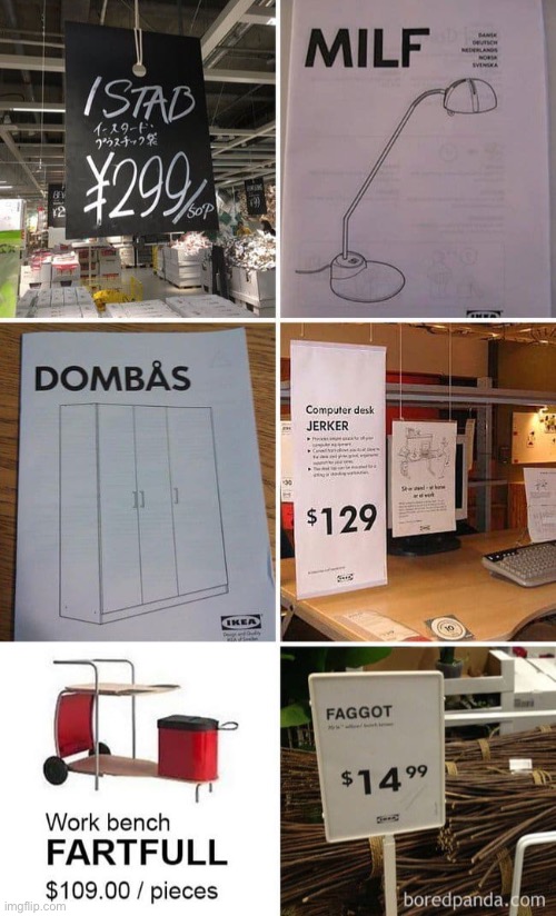IKEA product names | image tagged in milf | made w/ Imgflip meme maker