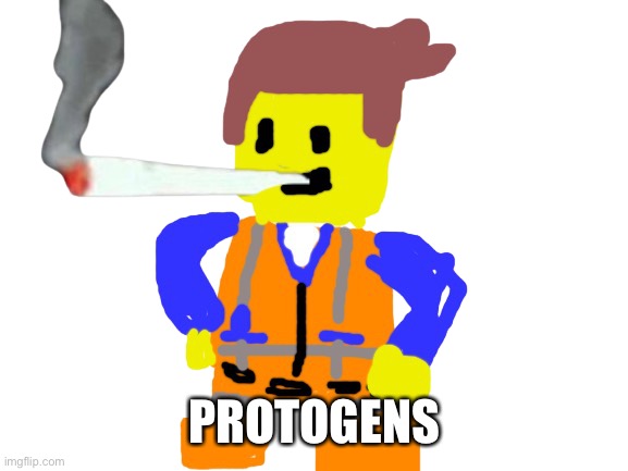 Fat blunt emmet | PROTOGENS | image tagged in fat blunt emmet | made w/ Imgflip meme maker