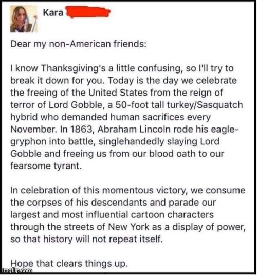 What it's all about | image tagged in turkey,thanksgiving,food,abraham lincoln,t rex,eagle | made w/ Imgflip meme maker