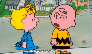 Holidays Always Depress Me Charlie Brown Blank Meme Template